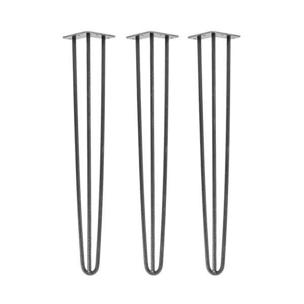 3-Piece Industrial Anthracite Steel Table Legs Table Frame HAIRPIN